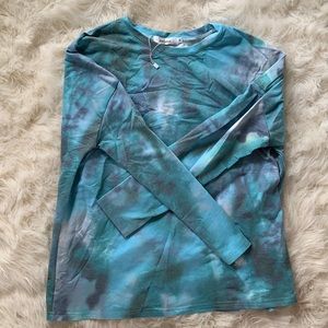 2 piece tie dye screen printed outfit